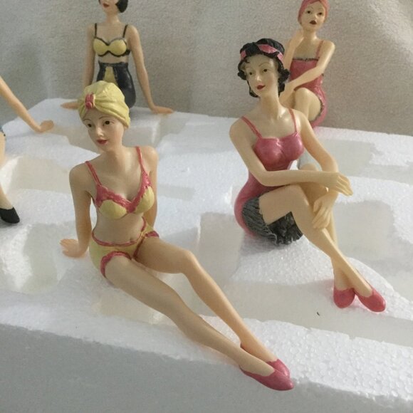 6 Flapper Bathing Suit Lingerie Figurines Shelf Sitters WMG 2007 - Picture 9 of 15